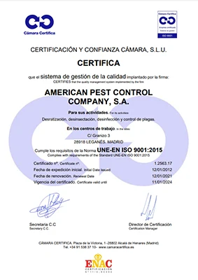 Certificado ISO 9001